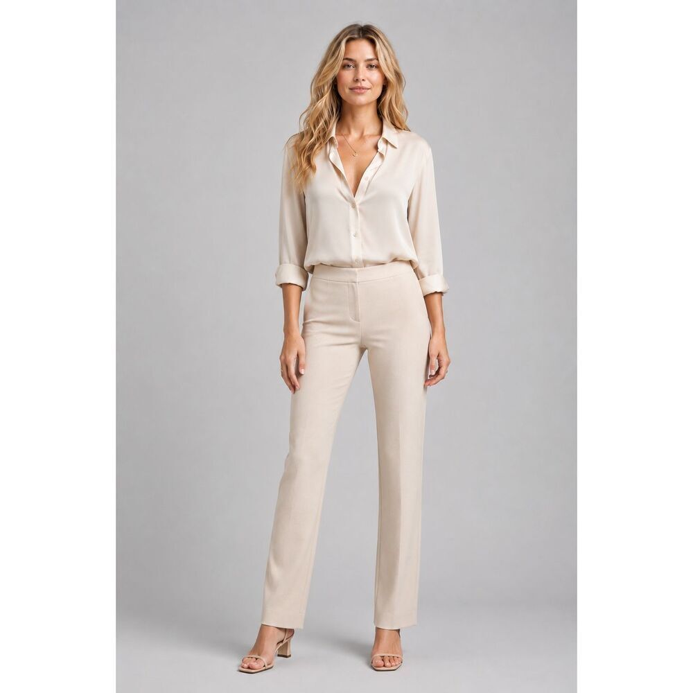 NWOTSt. John Light Beige Straight Leg Pants US 4 (B)
